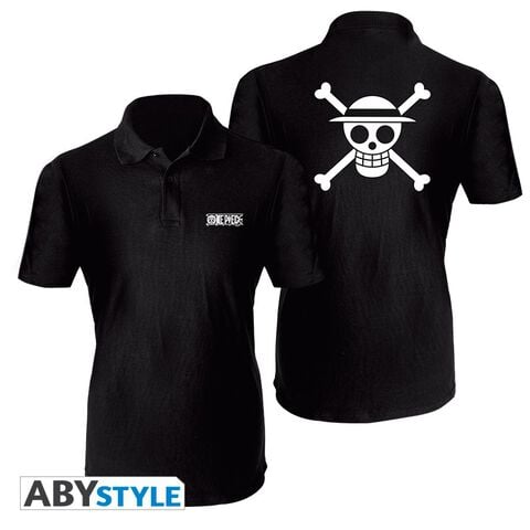 Polo Homme - One Piece - Skull Luffy - Noir - Taille M